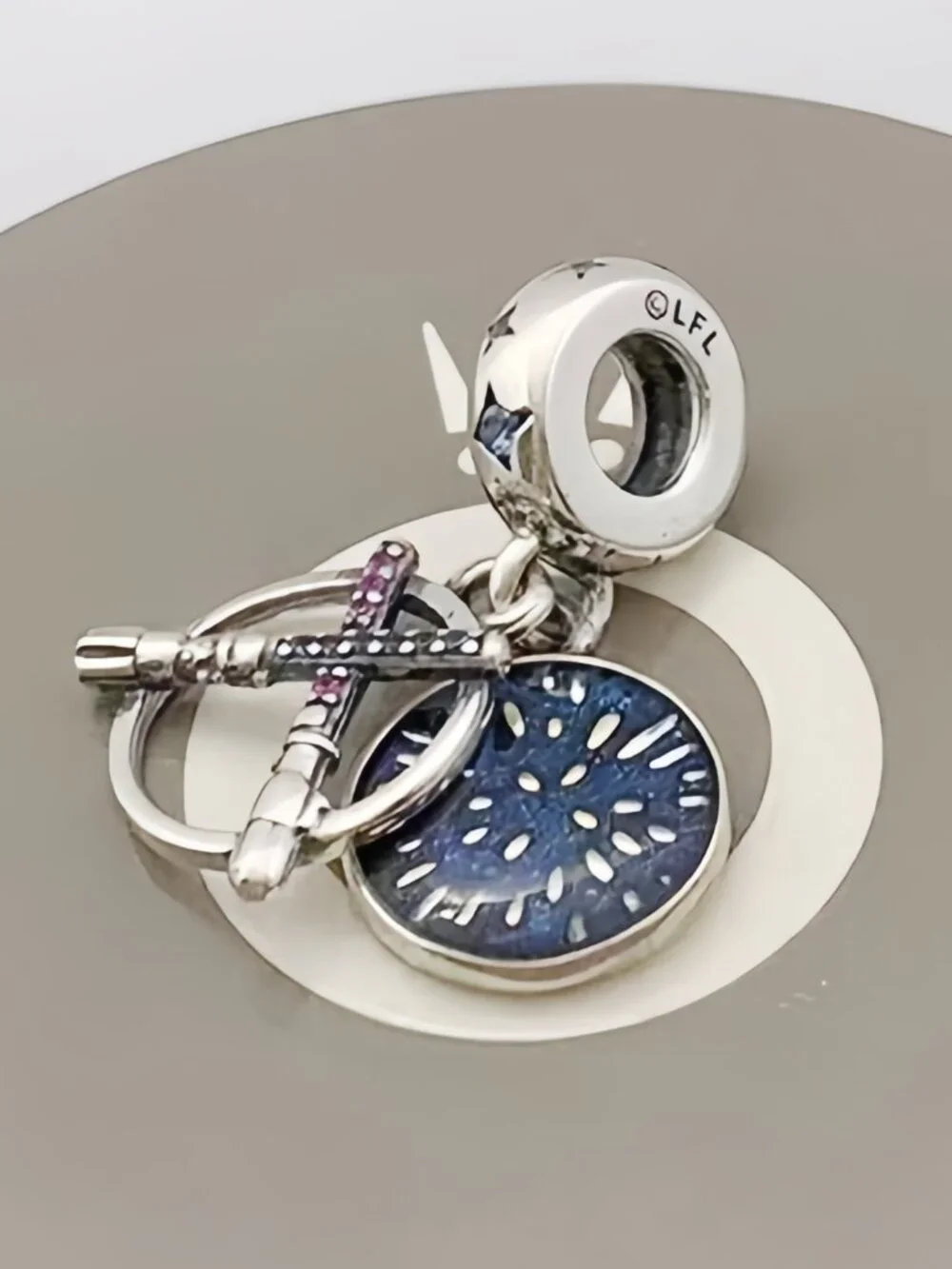 Pandora Star Wars Lightsaber Double Dangle Charm